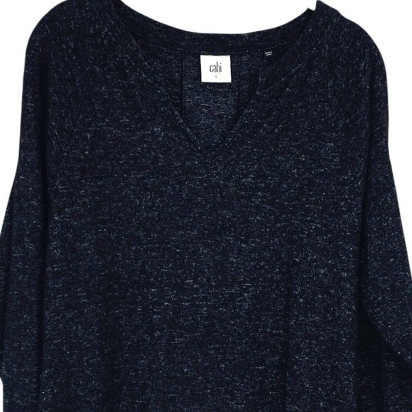 Cabi Knit Gathered Dress Small Women Pullover Long Sleeve Knee  Charcoal Gray - Picture 4 of 4